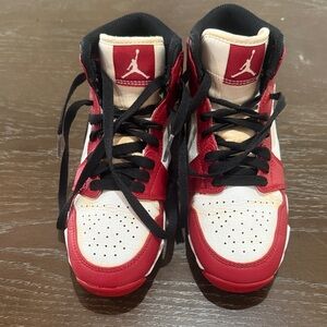 Jordan Kids Red and White Sneakers
